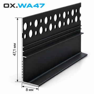 Теневой плинтус Oxiform OX.SH47 черный анод