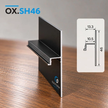 Теневой плинтус Oxiform OX.SH46 черный анод