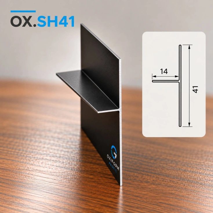 Теневой плинтус Oxiform OX.SH41 черный анод фото 1